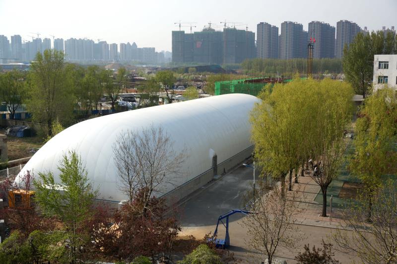 拒絕霧霾，共享藍(lán)天，氣膜建筑在行動
